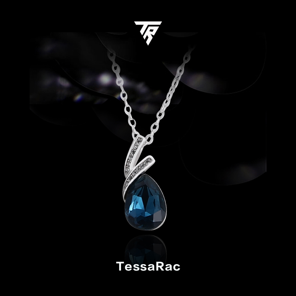 TESSARAC Austrian Crystal Collarbone Necklace Luxury TR002