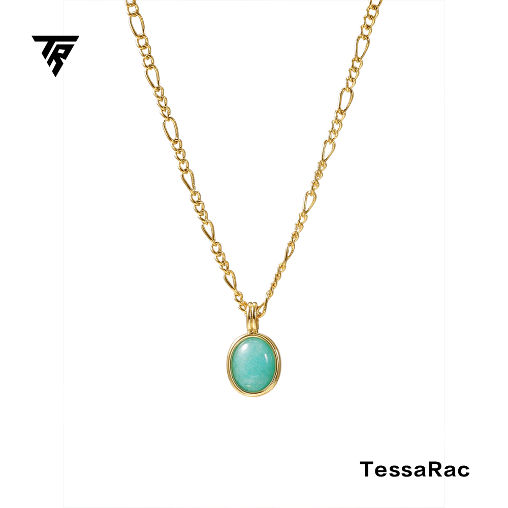 TESSARAC Gemstone 18k gold vintage necklace TR015