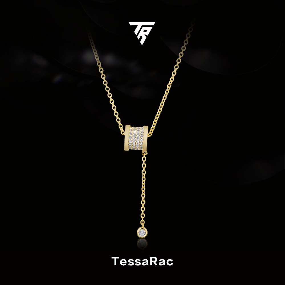 TESSARAC Boho style luxury diamond necklace TR003