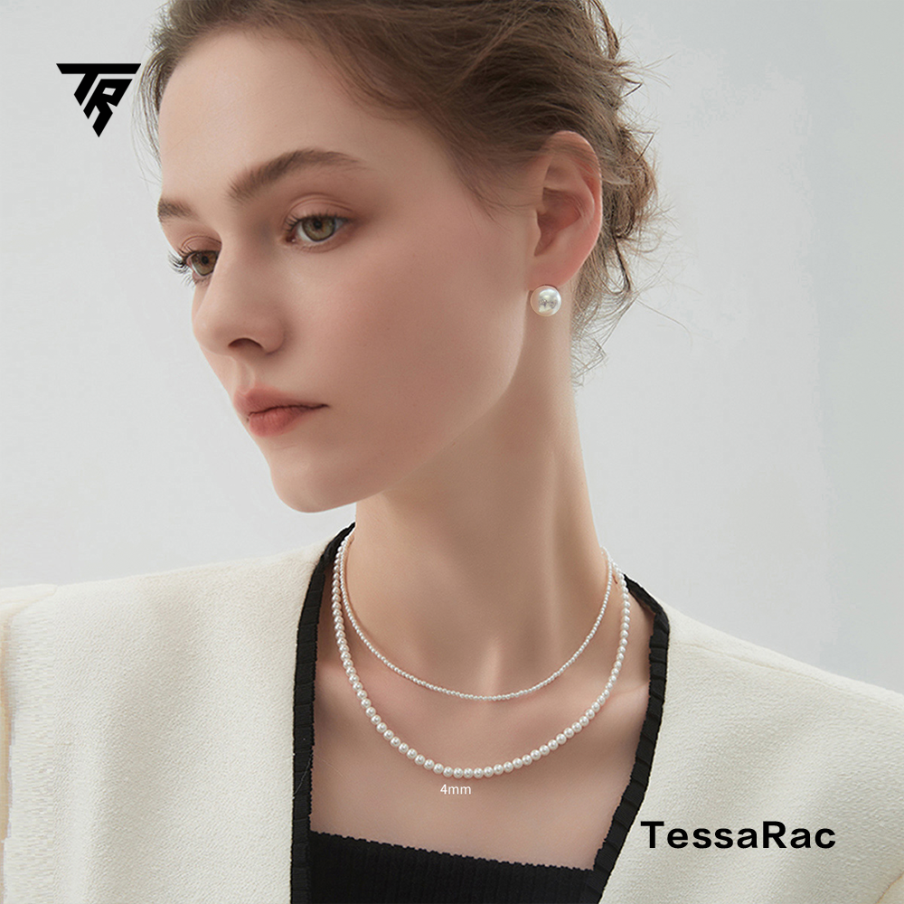 TESSARAC High-grade pearl necklace with simple temperament TR014