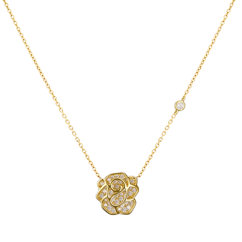 TESSARAC Camellia Diamond Necklace Original Design TR007