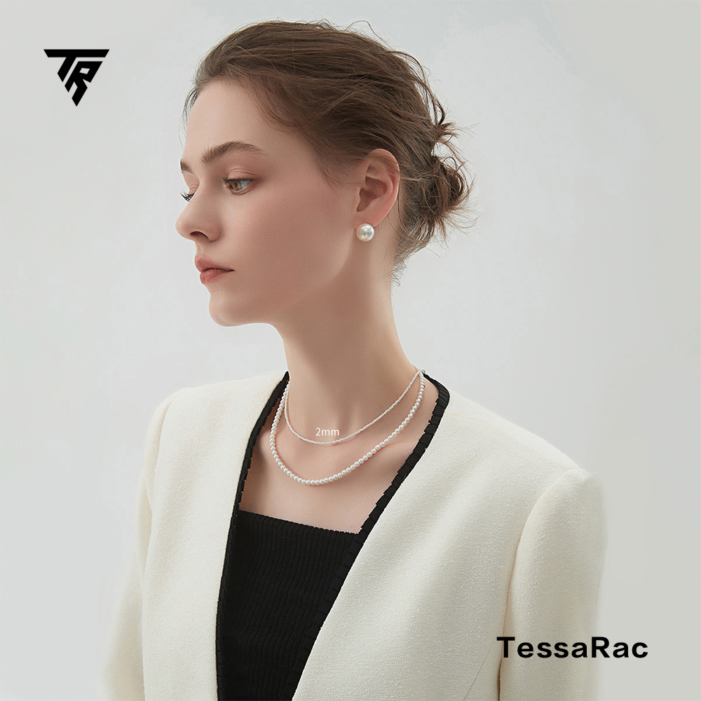TESSARAC High-grade pearl necklace with simple temperament TR014