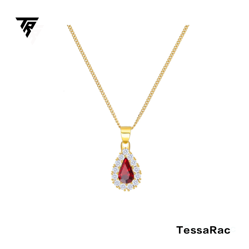 TESSARAC Drop shaped gemstone pendant TR016