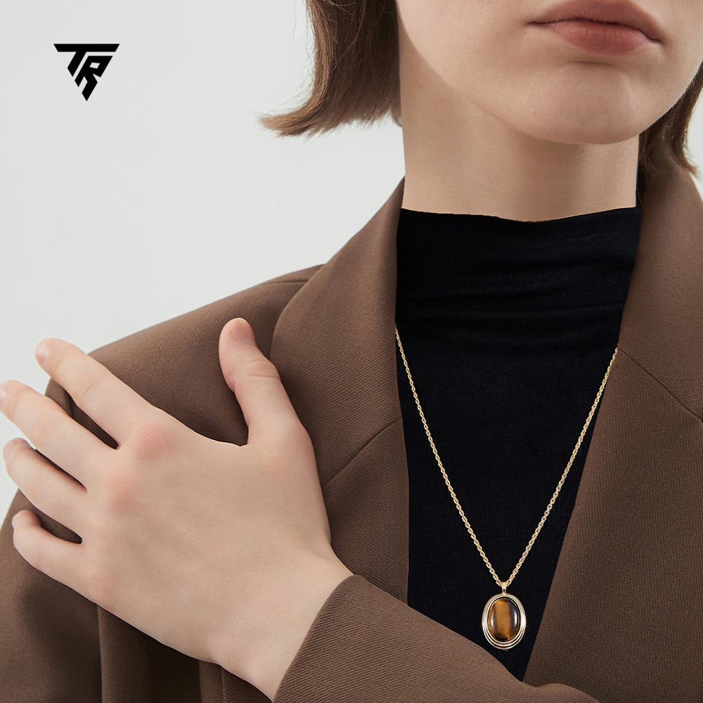 TESSARAC Amber Cat's Eye Pendant TR012 Test