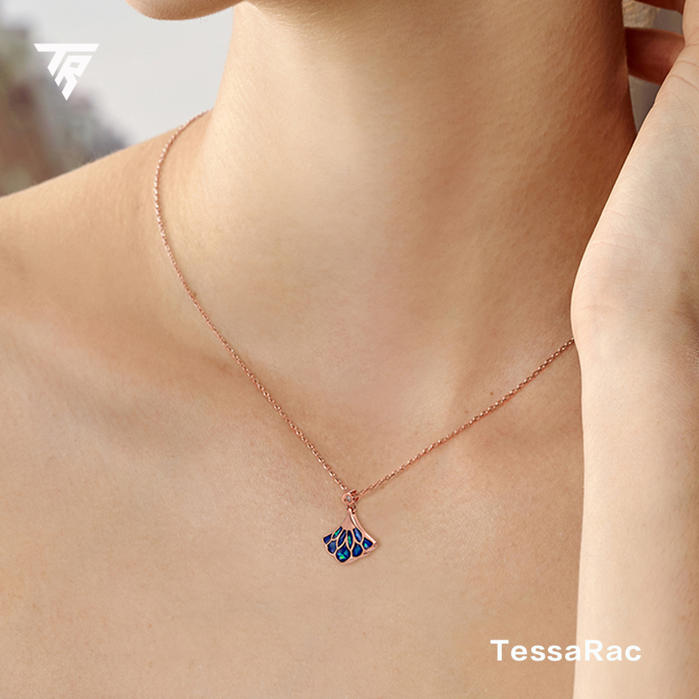 TESSARAC Mermaid Tail Diamond Necklace Original Design Luxury 005