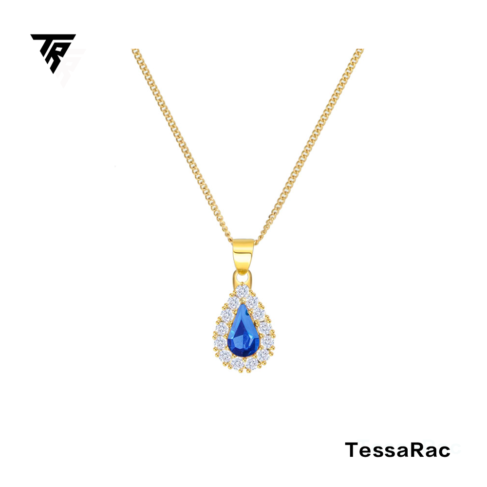 TESSARAC Drop shaped gemstone pendant TR016