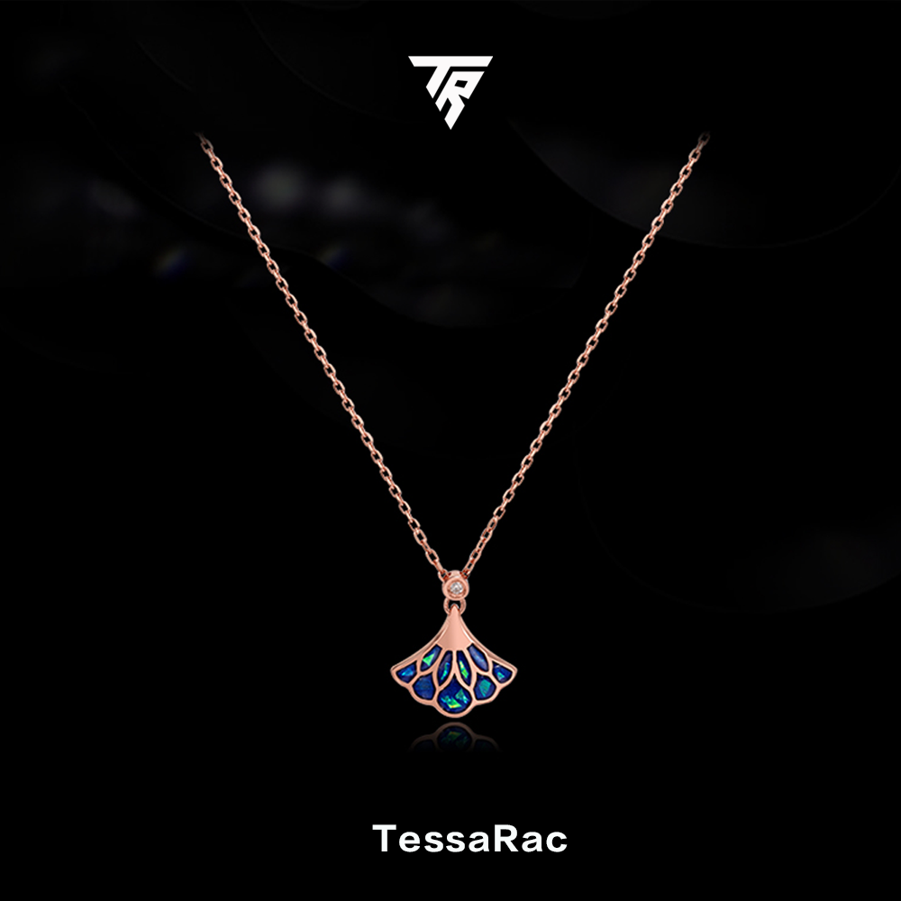 TESSARAC Mermaid Tail Diamond Necklace Original Design Luxury 005