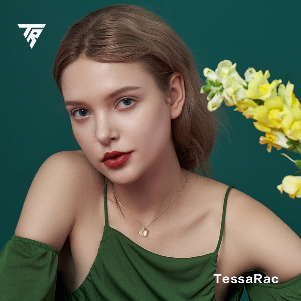 TESSARAC Diamond Sweetheart Necklace Original Design TR004