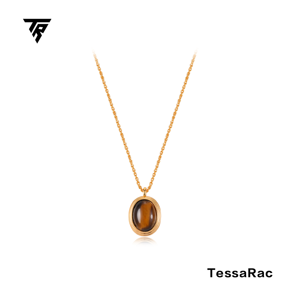 TESSARAC Amber Cat's Eye Pendant TR012  Test