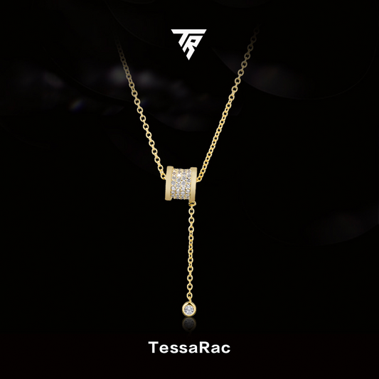 TESSARAC Boho style luxury diamond necklace TR003