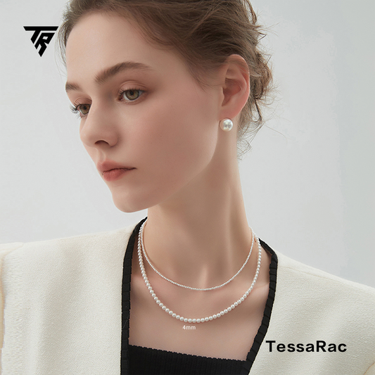 TESSARAC High-grade pearl necklace with simple temperament TR014