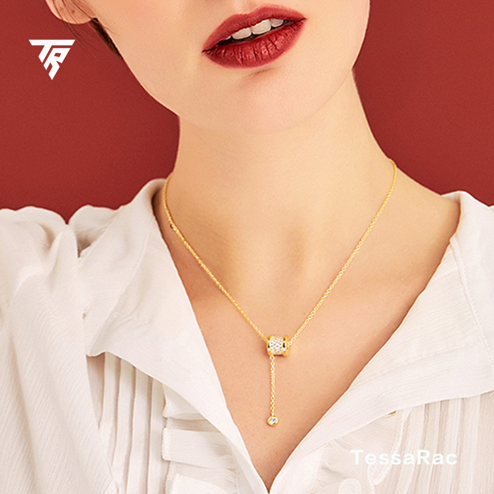 TESSARAC Boho style luxury diamond necklace TR003