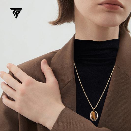 TESSARAC Amber Cat's Eye Pendant TR012  Test