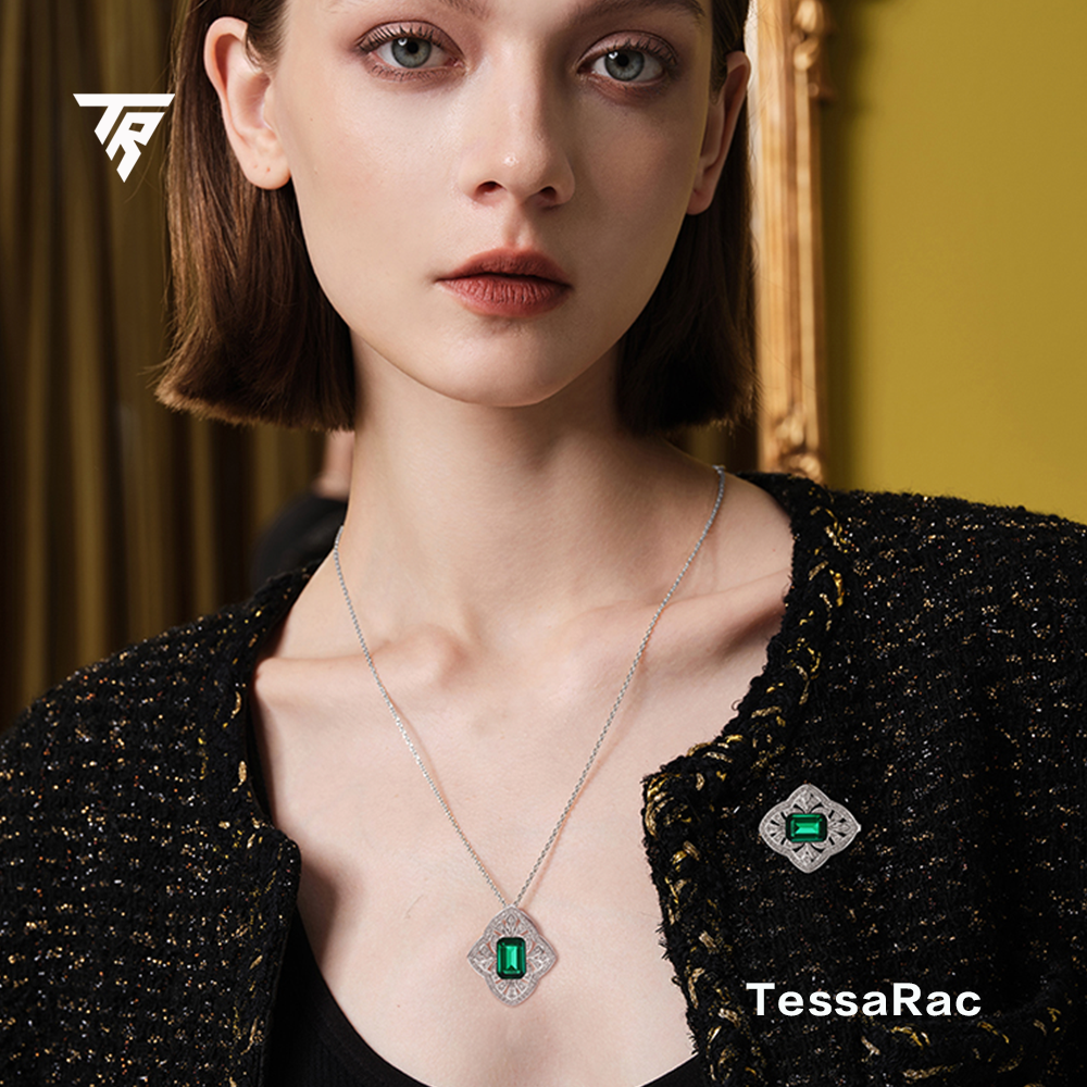 TESSARAC Zambian classical element diamond necklace TR008