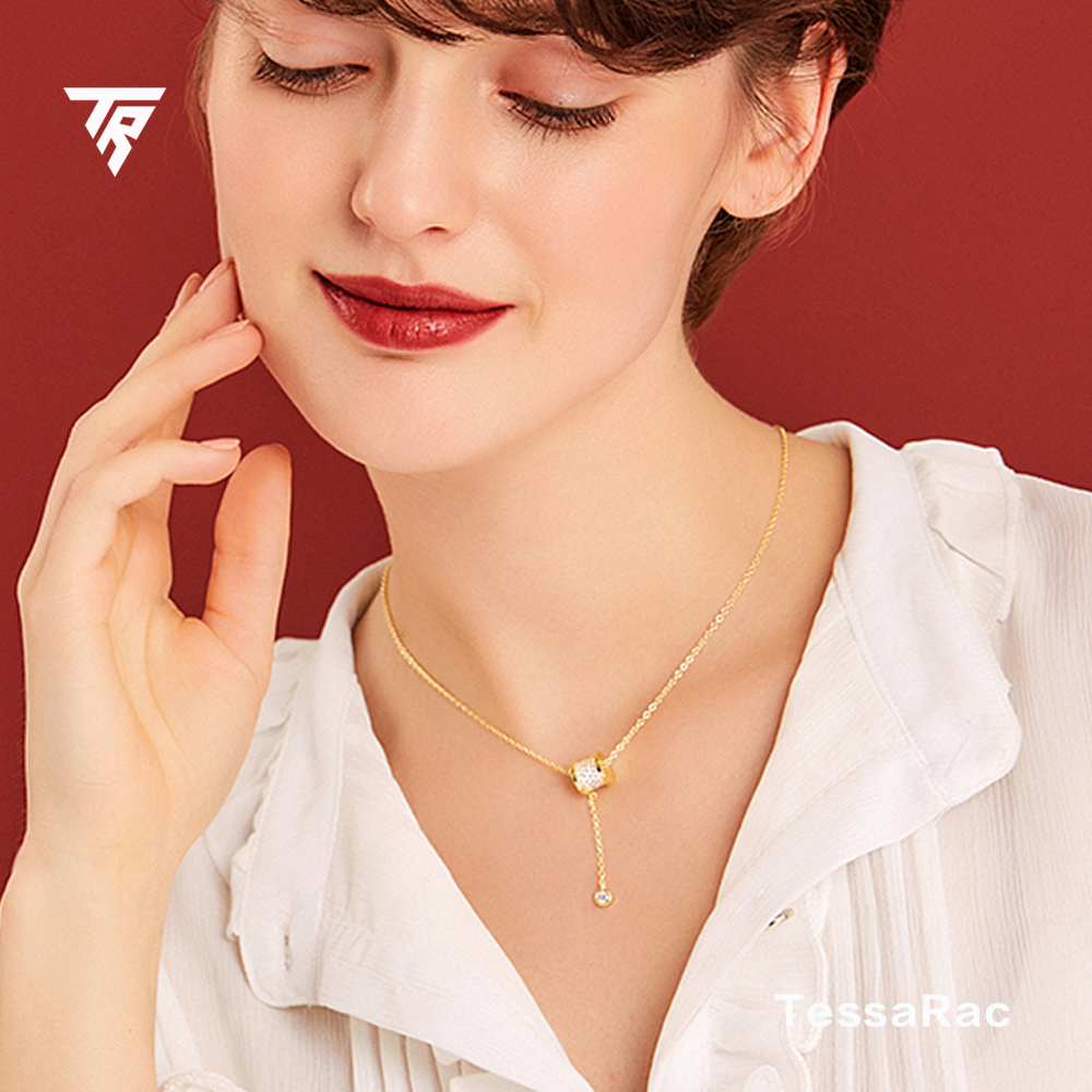 TESSARAC Boho style luxury diamond necklace TR003